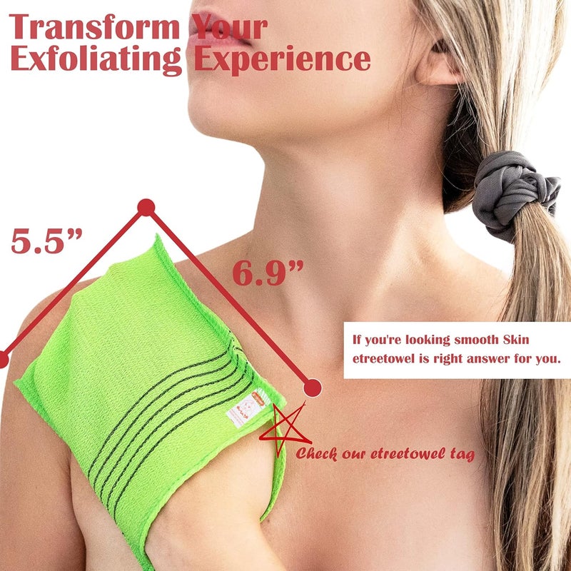 etreetowel Exfoliating Bath Washcloths - 6 Pack - Image 2